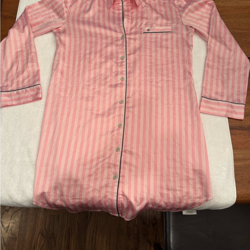 Victoria's Secret Pink and White Striped Sleep Shirt